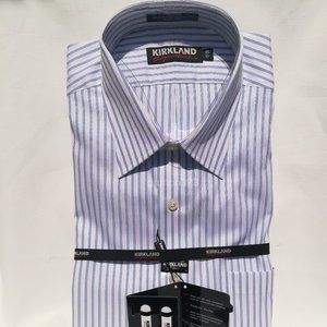 KIRKLAND Men's Non Iron Long Sleeve Dress Shirt